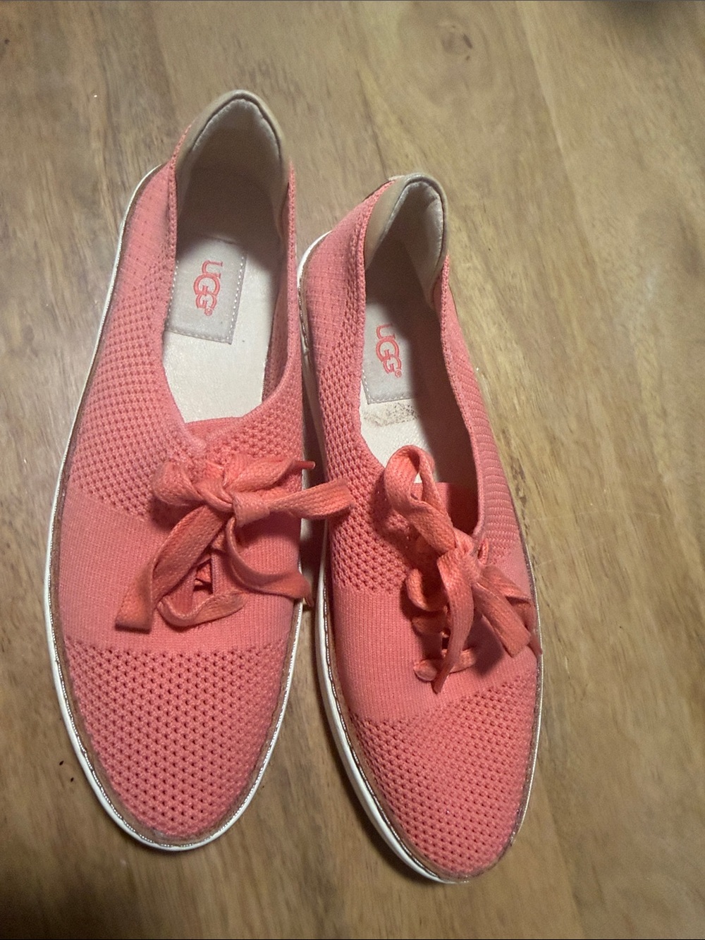 UGG Coral Knit Lace-Up Slip-On Sneakers